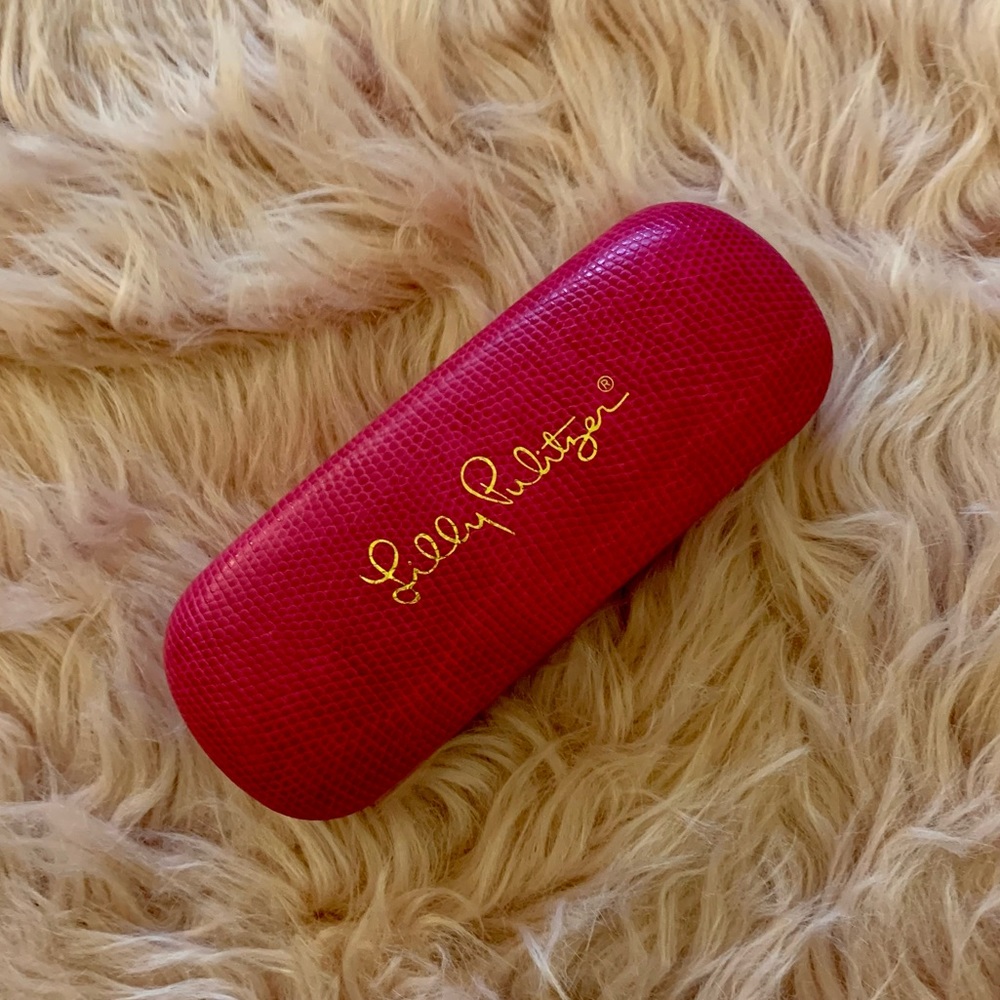 🎉HP🎉 New Lilly Pulitzer Pink & Blue Lined Glasses Case